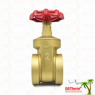 Brass Gate Valve With Red Handle 2