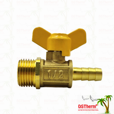 Male Threaded Butterfly Handle Brass Gas Valve Gas Valve Gas Ball Valve Customized
