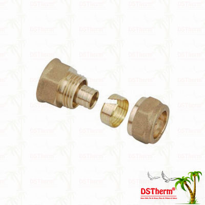 Pipeline Female Coupling PEX Brass Fittings For SS Tube