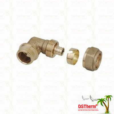 Male Threaded Elbow Pex Brass Fittings Brass Color Customized Logo Screw Fittings Middle Weight