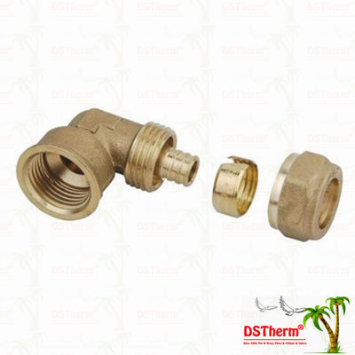 Female Threaded Elbow Pex Brass Fittings Brass Color Customized Logo Screw Fittings Middle Weight